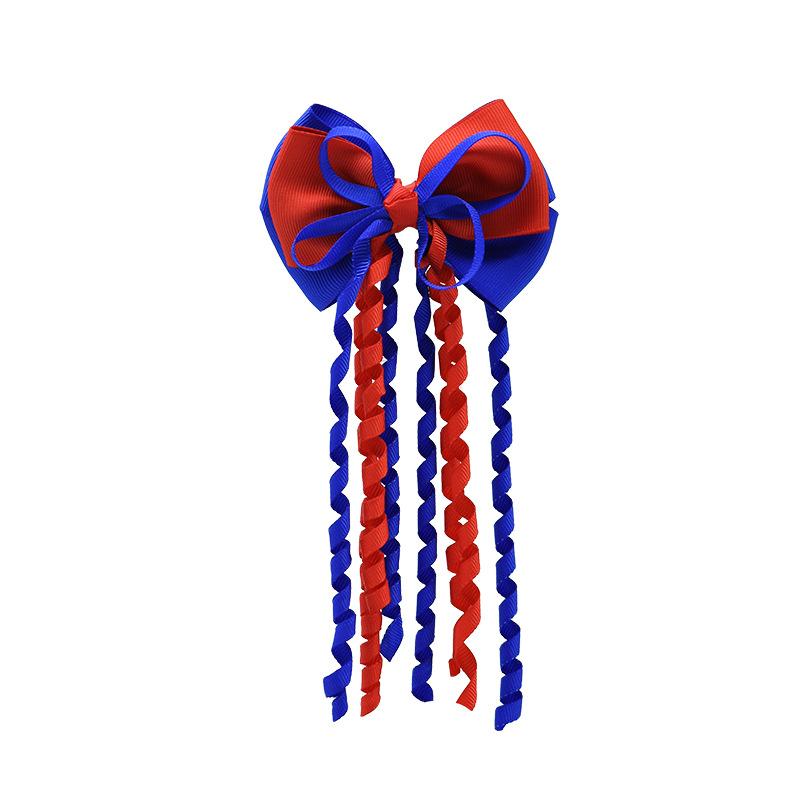 Festival Hair Clips Bow Hairpins Curly Ribbon Tassels Hair Decoration For Girls Hair Accessories