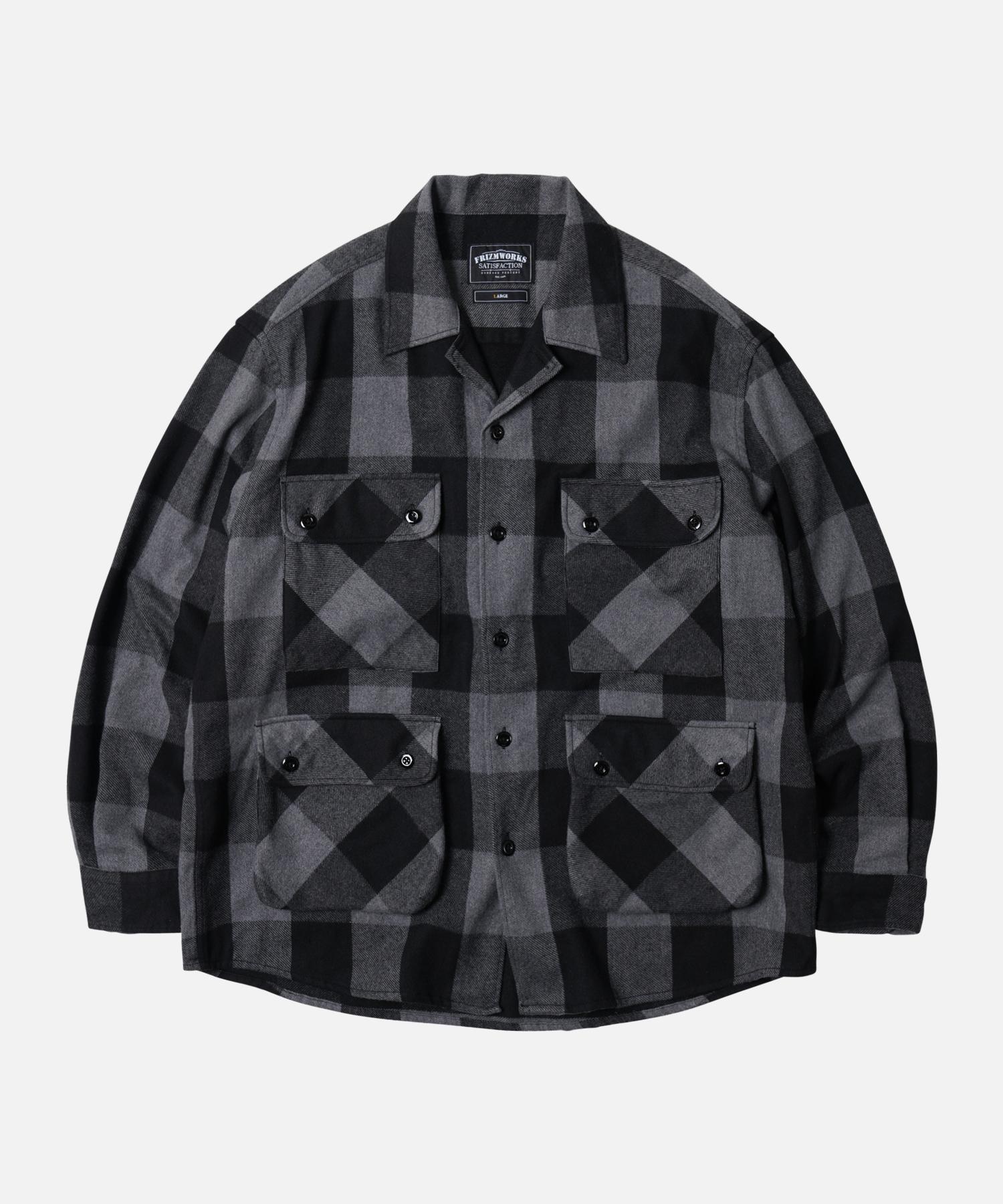 Prism Works Buffalo Check Shirt Jacket _ Black Black/M