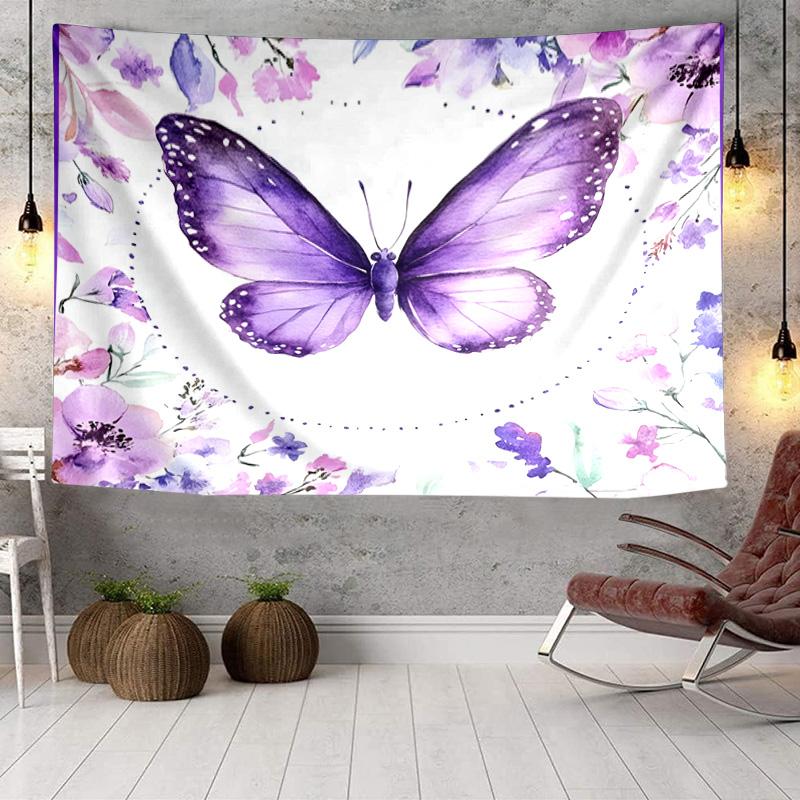 Purple Butterfly Dreams Tapestry, Unique Design Tapestry, Wall Decor for Bedroom,Livingroom, Playroom,Heartwarming Fan Holiday Gifts