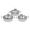 Serenk 6 Pieces Egg Pan Set, Stainless Steel 5", 6" and 7" Skillet Frying Pan
