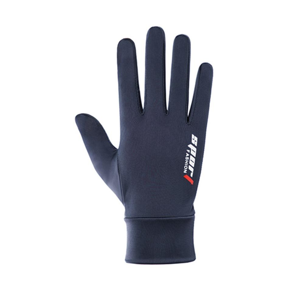 Ice Silk Gloves Spring and Summer Sunscreen Anti-skid Cycling Fishing Gloves Elastic Finger Touch Screen Ice Cool Sports Gloves Men and Women