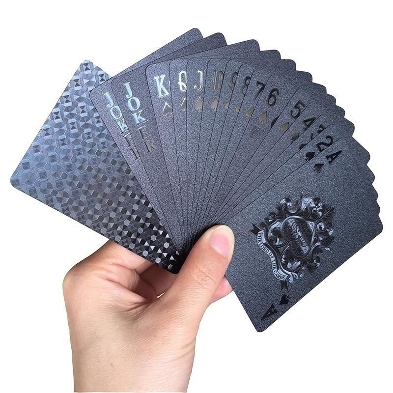 Buy New Arrival Black Matte Plastic Poker Cards Waterproof PET ...