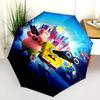 Spongebob'S Underwater Grill Folding Umbrella Suitable For All Seasons Durable Travel Umbrella Travel Light