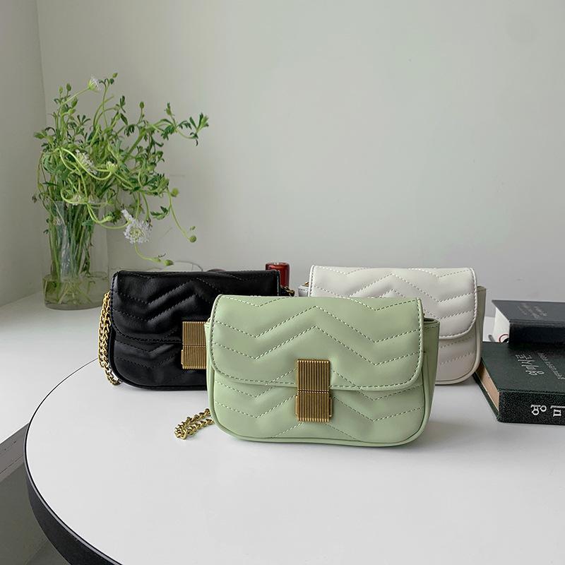 Diamond-grid Shoulder Bag New Summer Small-flavor Crossbody Bag Niche Design Chain Small Square Bag Women Underarm Bag