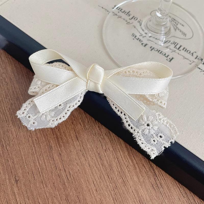Новая Мода Кружевной Бант Заколка для Волос Белый Бант Аксессуары для Волос для Девочки Детей Милый Кружевной Бант Детские Заколки для Волос Головной Убор Зажим Заколки