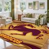 Brisbane Broncos Design Crystal Velvet Rug Soft Decorative Mat for Bedroom Entrance