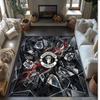 Tappeto in Flanella Stampato Manchester United Antiscivolo Morbido Poliestere Tappeto per Pavimento Tappetino Decorativo per Interni per Camera da Letto Soggiorno Divano