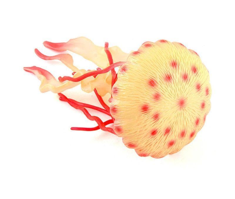 

Nekogamiyama Yellow Jellyfish Wood Ear Mushroom Sea Creature Figurine Model Miniature Ornament Decor Collector s Model 1659