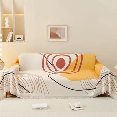 Linienmuster Sofa Handtuch Waschbarer Sofabezug Dreisitzer Sofa Geeignet für Wohnzimmer Heimdekoration Vier Jahreszeiten Universal