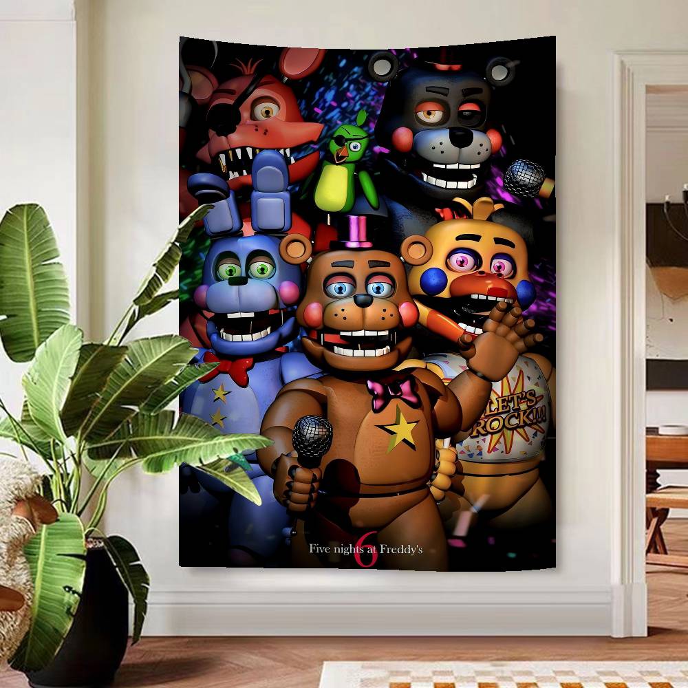 Fnaf Five-nights-At-Freddys Anime Tapestry Hippie Flower Wall Carpets Dorm Decor Cheap Hippie Wall Hanging