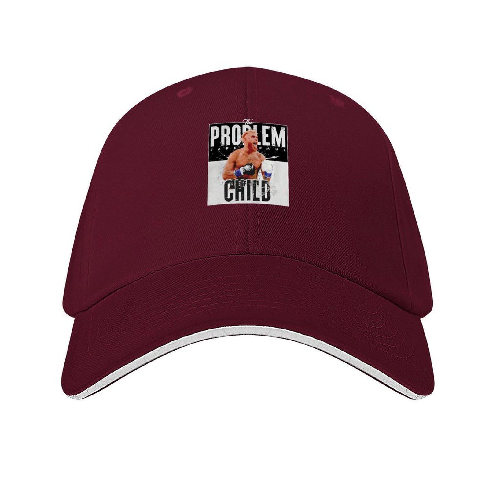 Jake Paul The Problem Child signature Baseball Cap Golf Cap derby hat Hood custom caps Man Womens