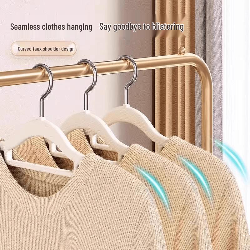 Rotatable Non-Slip Wide Shoulder Hanger for Wet/Dry Use - Multi-Functional, Traceless, Thickened Plastic Clothes Hanger