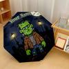 Custom Text Automatic 8 Bone Umbrella, Portable Sun Rain Protection UmbrellaFrankenstein's Monster
