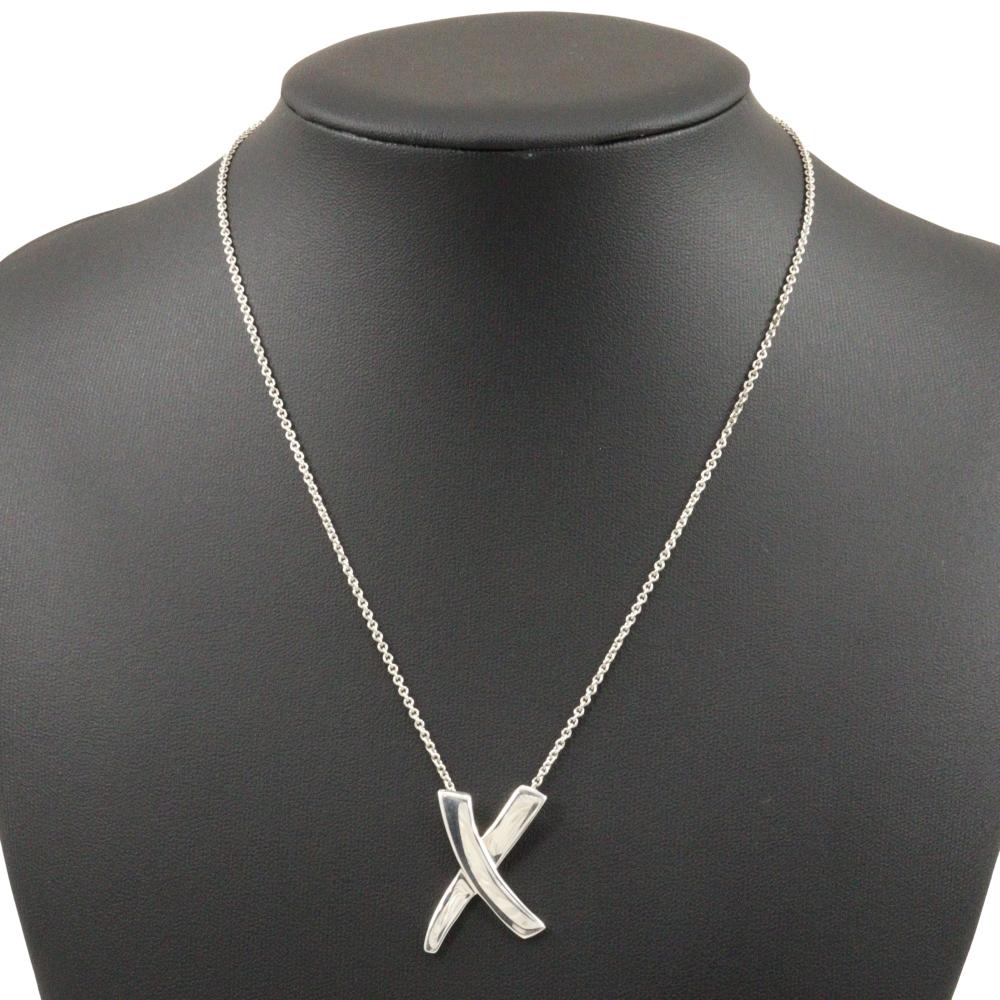 TIFFANY&Co. Kiss Large Necklace Paloma Picasso Silver925 5.8g Women Used