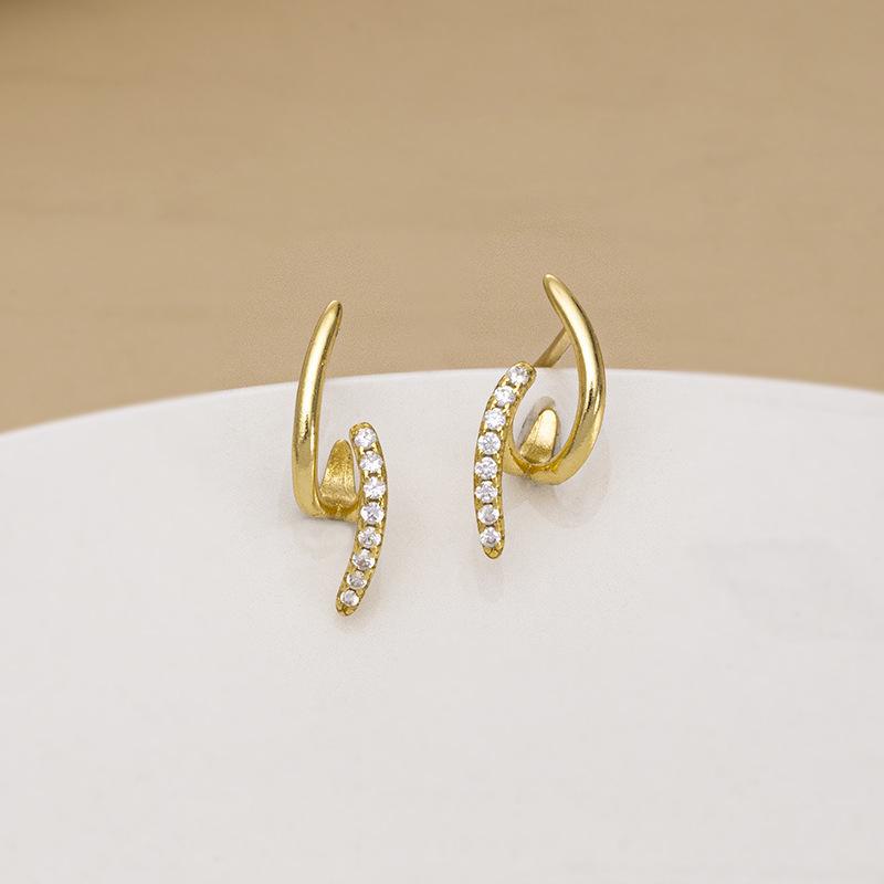 

Персонализированные серьги Darts из серебра 925 пробы высокого класса - уникальные модные серьги для женщин с нишевым дизайном ES1995 золотой