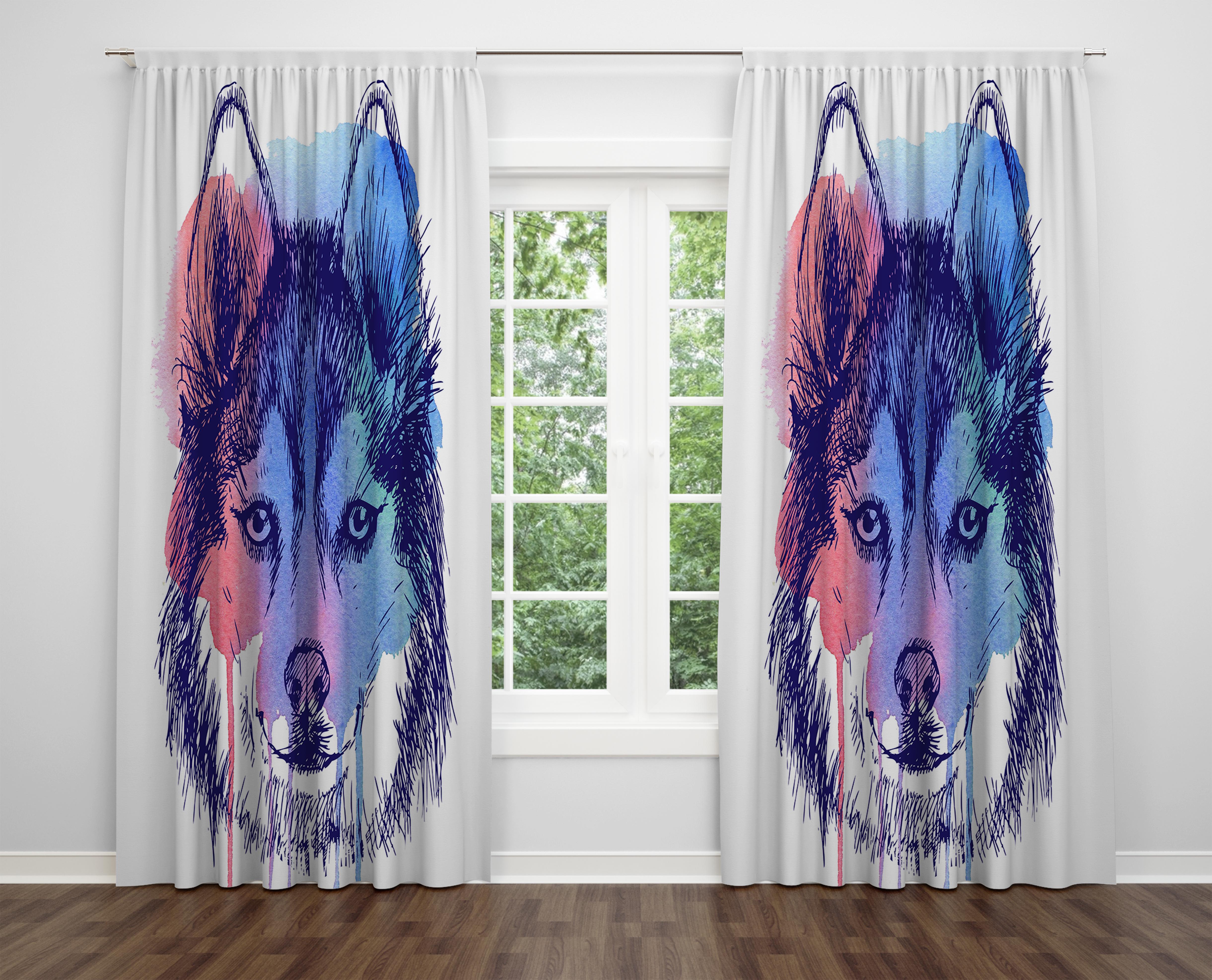 

Декоративний дизайн, високоякісна бавовняна тканина, ви можете вибрати одну або подвійну фіранку з крила 1 piece різнокольоровий