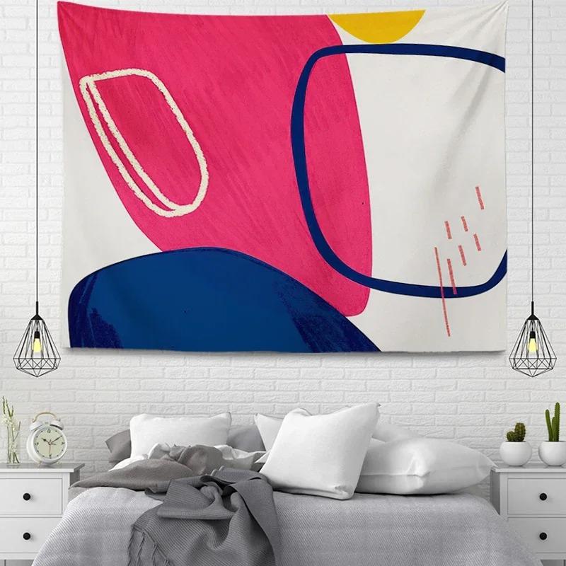 

Абстрактные геометрические минималистские гобелены для офиса, гостиной, украшения для дома, настенные гобелены 100x75cm