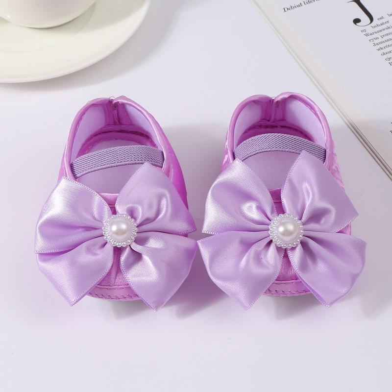 

Детская обувь с украшением из бусин и бантом, туфли принцессы для малышей 0-1 года 13