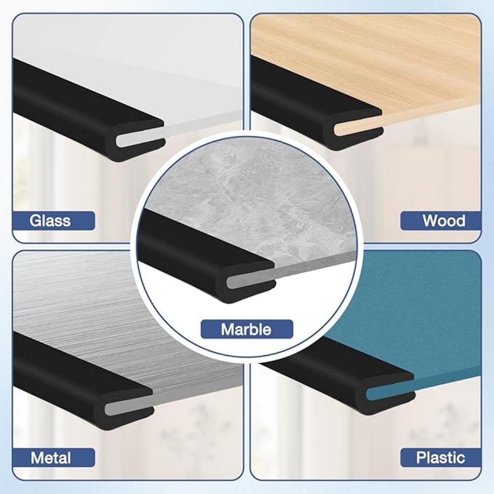 1 Roll 3meter/5-meter U-shaped Edge Protection Strip,door Edge Protection Strip (16mm/24mm/32mm),glass Scratch Resistant Hand