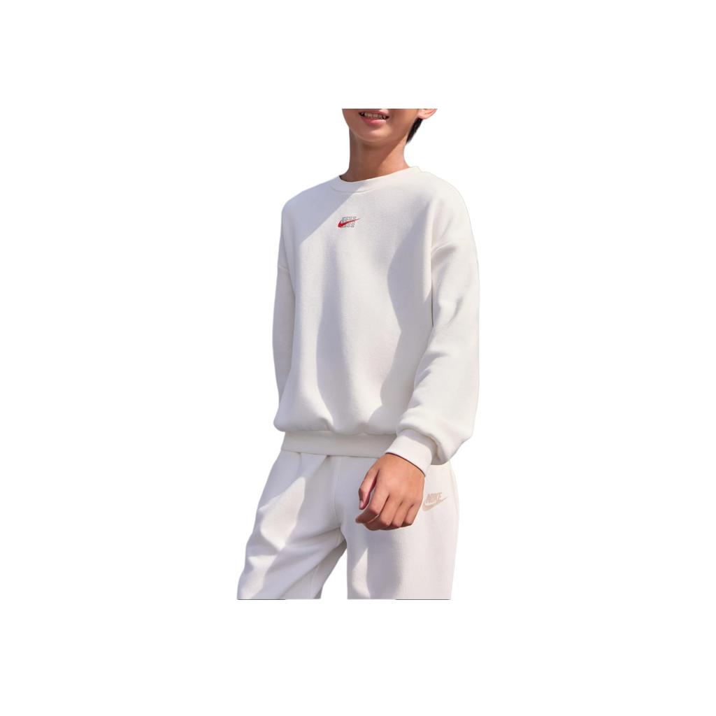 Nike Sweatshirt Round Neck Printed Long Sleeve Knit Sports Kids Kids Sweatshirts HJ0833-010