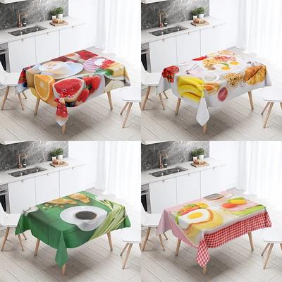 Gourmet Printed Tablecloth, Restaurant Table Decoration and Decoration, Kitchen  Home  Anti-fouling  Waterproof