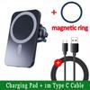 30W Magnetic Car Wireless Charger For iPhone 16 15 14 13 12 Pro Max Mini Car Phone Holder Stand Mount Fast Charging Station