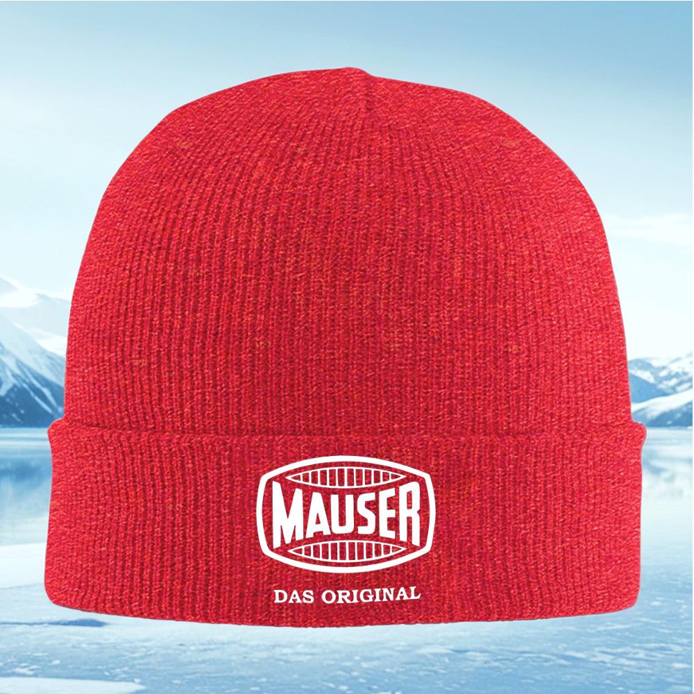 MAUSER Brand Logo Black Design Men Women Unisex Knitted Hat Beanie Pullover Cap Winter Thermal Warm Christmas Outdoor Cycling Hi