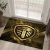 Leeds United Design Kristall Samt Teppich Gemütlich Nicht?Rutschfester Teppich mit Aufdruck für Schlafzimmer Wohnzimmer Eingang