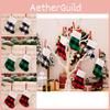 Festive Holiday Decoration Adorable Plaid Gloves For Christmas Tree Hanging And Gift Bags