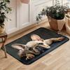 1Pcs Anti Fatigue Door Rugs, French Bulldog Print Waterproof Non-Slip Thick Cushioned Door Mat Heavy Duty Comfort Standing Mat for Door