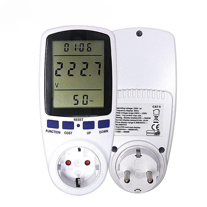 1 ks AC Měřič energie digitální wattmetr KWh wattový monitor zásuvka EU zásuvka