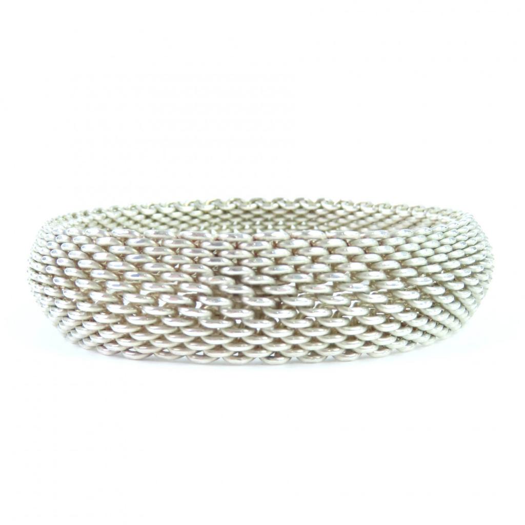 Excellent TIFFANY&Co. bracelet Somerset mesh Bangle Silver 925 Women Used