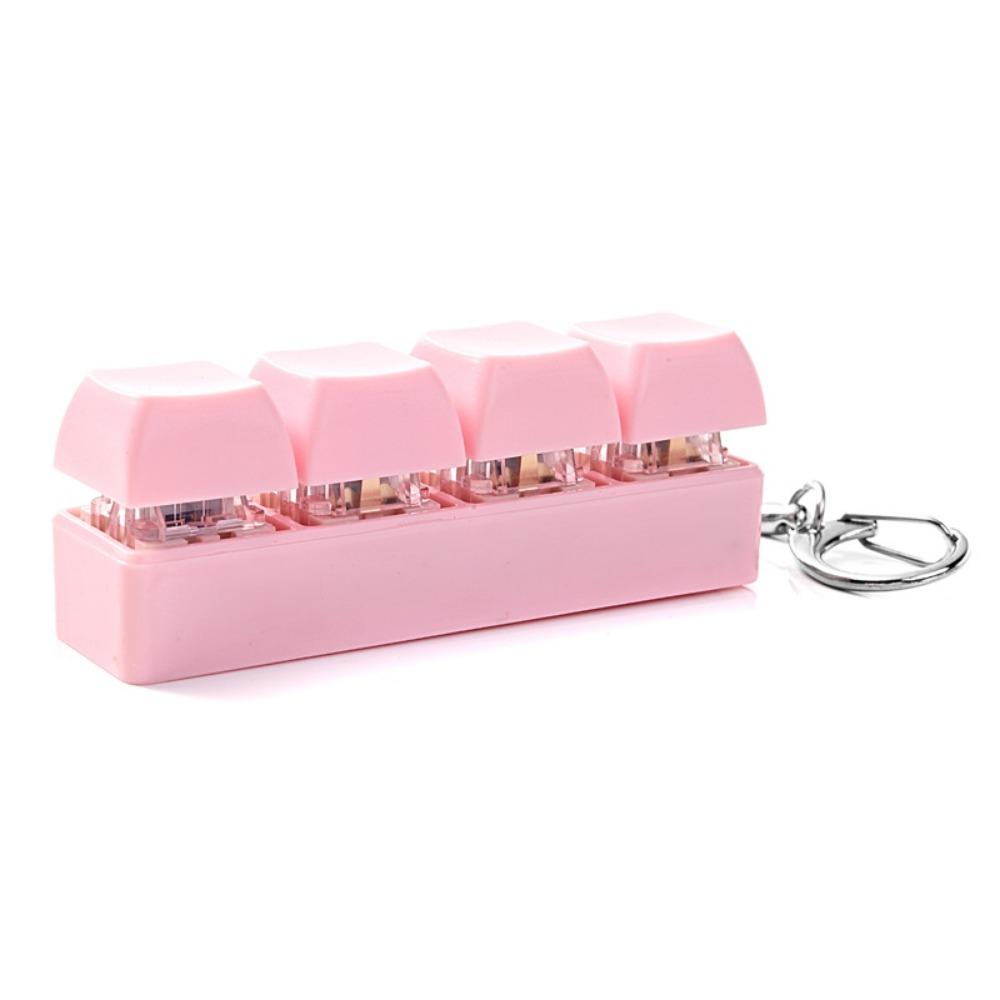 4/8/12/20Pcs Macaron Keyboard Fidget Keycap Keychain Stress Relief Pendant Xmas Birthday Valentine Office Party Gift Charm