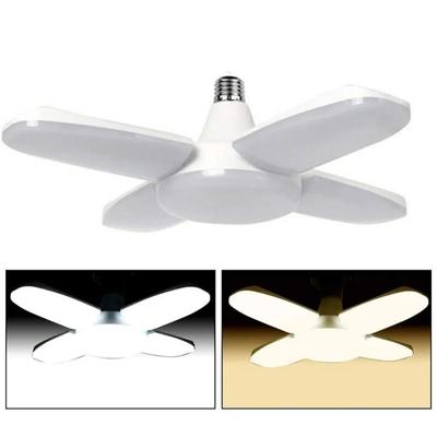 E27 LED Bulb Fan Blade Timing Lamp AC85-265V 28W Foldable Led Light Bulb Lampada For Home Ceiling Light