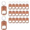 12pcs Custom Wooden Bottle Opener Keychain, Personalized Text & Logo, DIY Engraving Wood Openers for Customized Gifts, Wedding Favors