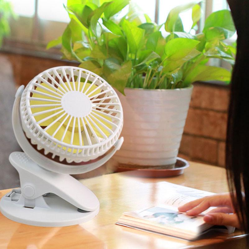 Small Yet Powerful Personal Portable Desk Fan With 3-speed Settings And Usb Rechargeable Battery