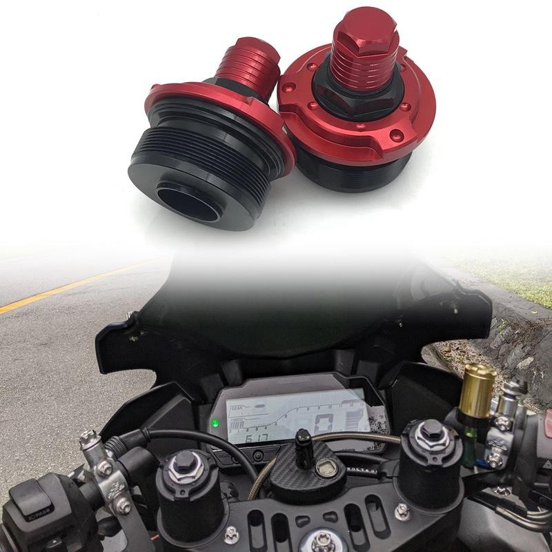 Precise For YZF R15 V3 Front Shock Absorber Screw Cover Cap Preload Adjusters Fork Bolts CNC Motorbike Accessories