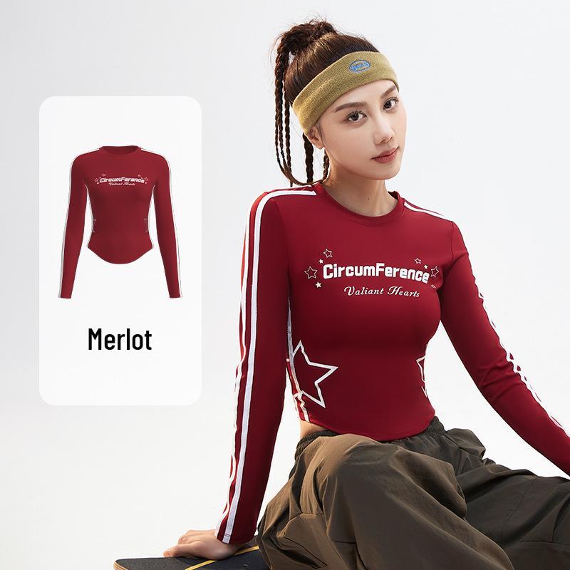 

Полосатый облегающий топ для йоги с длинным рукавом для женщин M