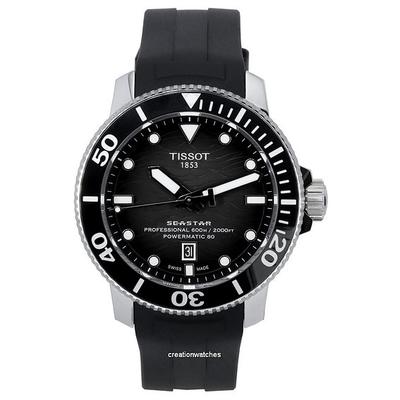 Seastar 2000 Professional Powermatic 80 Grey Dial Diver's T120.607.17.441.00 T1206071744100 600M Men's Watch