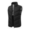 Graphene-Infused Heated Stand Collar Waterproof Vest for Men - Solid Color, Autumn/Winter