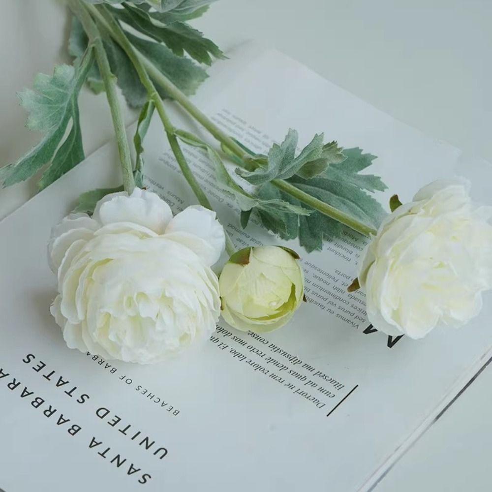 Home Decoration Silk Peony Bouquet Single Branch Simulation Flower New Elegant Artificial Flowers