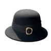 French retro top hat Hepburn style casual versatile elegant woolen bucket hat fashion celebrity bucket hat trend