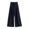 Women's Relaxed Fit Lyocell Linen Wide-Leg Casual Pants
