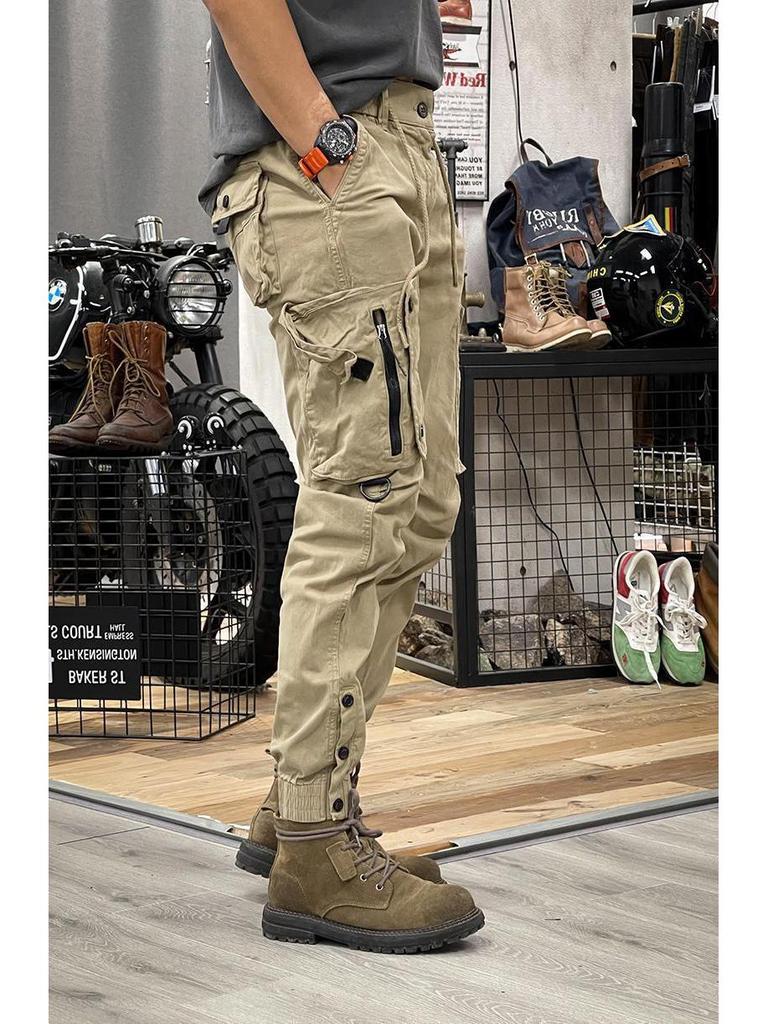 Men's Straight-Leg Outdoor Tactical Work Pants for Spring and Autumn