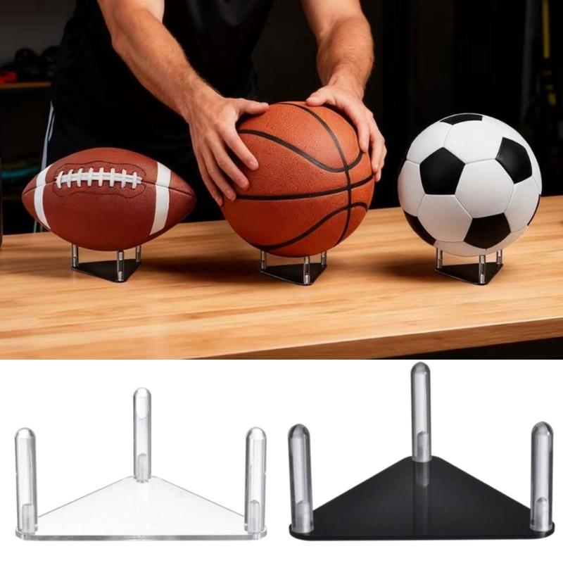 2pcs Shatterproof Acrylic Sports Trophies Display Rack with Nonslip Base Sports Decors Shelf for Collectibles Storage