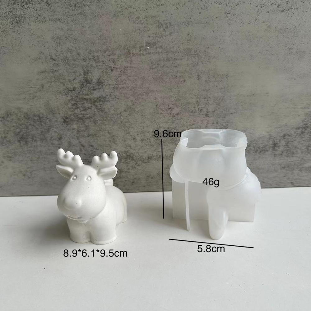 Christmas Series Scented Candle Mold Diy Christmas Ball Bell Snowman Moose Aroma Plaster Silicone Mould for candles