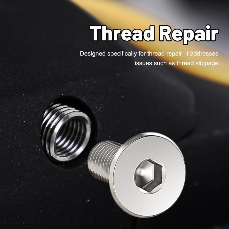M3-M12 Stainless Steel Thread Insert Spiral Thread Repair Kit Screw Coiled Wire Helical Thread Repair Nuts Screw Bushing Sleeve
