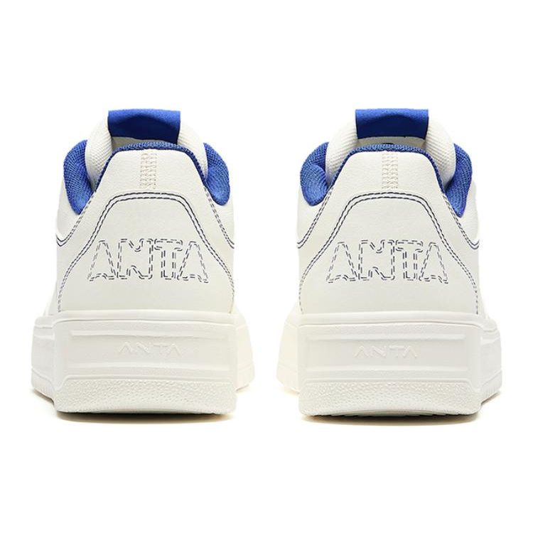 Anta Lightweight Comfortable Slip Resistant Durable Low Top Skate Shoes Men Sneakers White 912518001Q-1