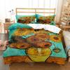 3D Print Art Painting Van Gogh Oil Painting Duvet Cover Set Pattern Polyester Comforter Cover King Queen Size for Men Women
