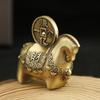 Solid Brass Brass Horse Statue Cute Vintage Style Horse Key Chain Pendant Handcrafted Lucky Horse Figurine Car Accessories